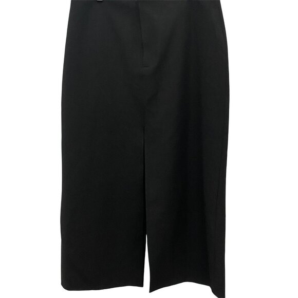 Zara Black Midi Slit Tube Skirt L - Picture 4 of 11
